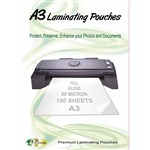 GOLD SOVEREIGN LAMINATING POUCH 80 MICRON FULL GLOSS A3 303 X 426MM PACK 100