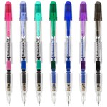 PENTEL PD107 TECHNICLICK MECHANICAL PENCIL 07MM ASSORTED BOX 12