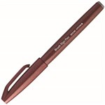 PENTEL SES15C BRUSH SIGN PEN MARKER BROWN BOX 10