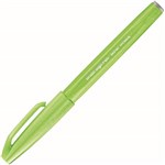 PENTEL SES15C BRUSH SIGN PEN MARKER LIGHT GREEN BOX 10