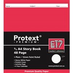 PROTEXT PREMIUM E17 STORY BOOK PLAIN AND 12MM RULED 48 PAGE 210 X 190MM ASSORTED