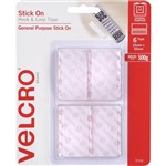 VELCRO BRAND   STICKON HOOK AND LOOP RECTANGLES 25 X 50MM WHITE PACK 6