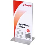 ESSELTE SIGN  MENU HOLDER DOUBLE SIDED PORTRAIT DL CLEAR