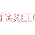 XSTAMPER CXBN 1346 PREINKED MESSAGE STAMP FAXED 42 X 13MM RED