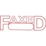 XSTAMPER CXBN 1350 PREINKED MESSAGE STAMP FAXEDDATE 42 X 13MM RED