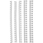 GBC WIRE BINDING COMB 21 LOOP 10MM A4 BLACK PACK 100