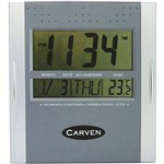 CARVEN DIGITAL CLOCK 210MM SILVER