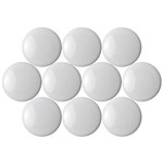 QUARTET MAGNETIC BUTTONS 20MM WHITE PACK 10