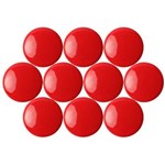 QUARTET MAGNETIC BUTTONS 30MM RED PACK 10