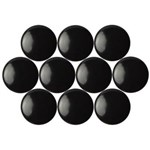 QUARTET MAGNETIC BUTTONS 40MM BLACK PACK 10