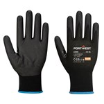 PORTWEST NPR15 NITRILE FOAM TOUCHSCREEN GLOVE MEDIUM BLACK PACK 12
