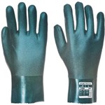 PORTWEST A827 DOUBLE DIPPED PVC SHORT GAUNTLET GREEN XL