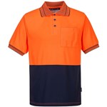 PORTWEST MP110 MICRO MESH POLO SHIRT SHORT SLEEVE 2TONE