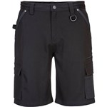 PORTWEST SLIM FIT STRETCH SHORTS BLACK 117