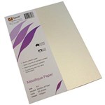 QUILL METALLIQUE PAPER 120GSM A4 MOTHER OF PEARL PACK 25