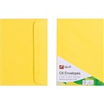 QUILL C6 COLOURED ENVELOPES PLAINFACE STRIP SEAL 80GSM 114 X 162MM LEMON PACK 25