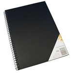 QUILL VISUAL ART DIARY 110GSM 120 PAGE A4 PP BLACK