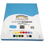 RAINBOW COVER PAPER 125GSM A3 BRIGHT BLUE PACK 100