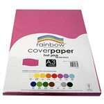 RAINBOW COVER PAPER 125GSM A3 HOT PINK PACK 100