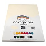 RAINBOW COVER PAPER 125GSM A3 IVORY SAND PACK 100