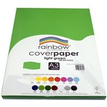 RAINBOW COVER PAPER 125GSM A3 LIGHT GREEN PACK 100