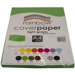 RAINBOW COVER PAPER 125GSM A4 LIGHT GREEN PACK 100