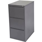 FURNX FILING CABINET 3 DRAWER 475 X 600 X 1020MM GRAPHITE RIPPLE