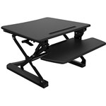 RAPID RISER MEDIUM DESK BASED ADJUSTABLE WORKSTATION 890 X 590MM BLACK