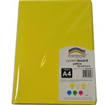 RAINBOW SYSTEM BOARD 150GSM A4 YELLOW PACK 100