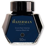 WATERMAN FOUNTAIN PEN INK 50ML BOTTLE INTENSE BLACK