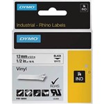 DYMO SD18444 RHINO INDUSTRIAL TAPE VINYL 12MM BLACK ON WHITE