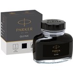 PARKER QUINK FOUNTAIN PEN BOTTLE INK BLACK 57ML