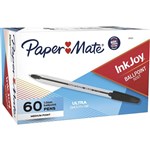PAPERMATE INKJOY 100 BALLPOINT PENS MEDIUM BLACK BOX 60