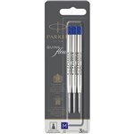 PARKER QUINKFLOW BALLPOINT PEN REFILL MEDIUM BLUE PACK 3