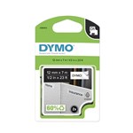 DYMO D1 LABELLING TAPE 12MM X 7M BLACK ON WHITE PACK 2