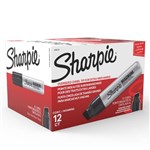 SHARPIE MAGNUM PERMANENT MARKER CHISEL XL BLACK PACK 12
