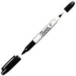 SHARPIE DUAL NIB PERMANENT MARKER BULLET 1003MM BLACK