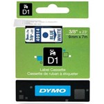 DYMO 40914 D1 LABELLING TAPE 9MM X 7M BLUE ON WHITE