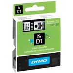 DYMO 43610 D1 LABELLING TAPE 6MM X 7M BLACK ON CLEAR
