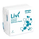 LIVI ESSENTIALS INTERLEAVED TOILET TISSUE 2PLY 250 SHEET 100 X 205MM CARTON 36
