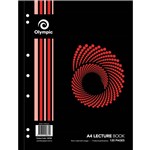 OLYMPIC SL870 LECTURE BOOK 7 HOLE 8MM RULED 120 PAGE 55GSM A4 PACK 10