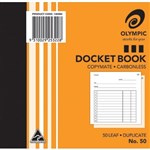 OLYMPIC NO50 CARBONLESS DOCKET BOOK 50 LEAF 120 X 125MM EACH