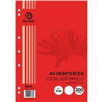 OLYMPIC R720 REINFORCED LOOSE LEAF REFILL 7MM FEINT RULED 55GSM A4 PACK 200