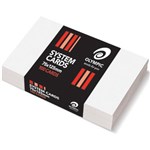 OLYMPIC PLAIN SYSTEM CARDS 75 X 125MM WHITE PACK 100