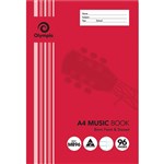 OLYMPIC M896 MUSIC BOOK FEINT AND STAVED 8MM 96 PAGE 55GSM A4 PACK 10