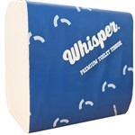 WHISPER PREMIUM INTERLEAVED TOILET TISSUE 2PLY 250 SHEETS PACK 36