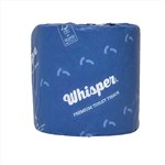 WHISPER PREMIUM TOILET TISSUE ROLL 2PLY 400 SHEETS WHITE CARTON 48