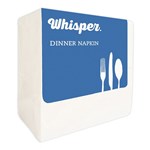 WHISPER QUILTED DINNER NAPKIN GT 2PLY WHITE CARTON 10