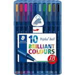 STAEDTLER 437 TRIPLUS BALLPOINT PEN EXTRA BROAD ASSORTED PACK 10