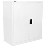 STEELCO STATIONERY CABINET 2 SHELVES 1015 X 914 X 463MM WHITE SATIN